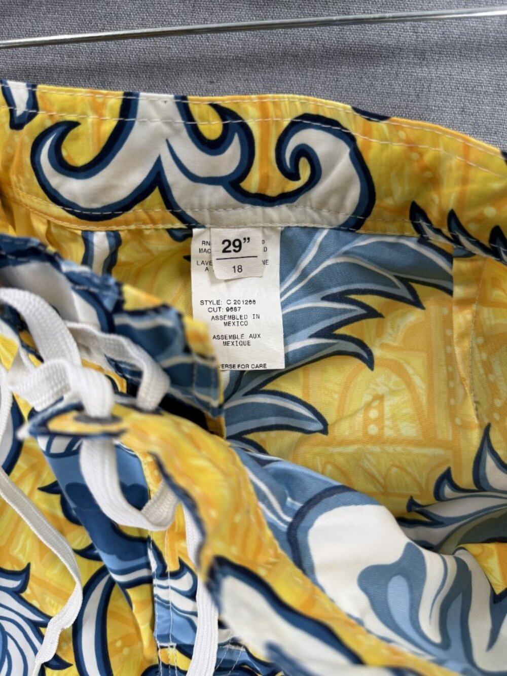 Vtg Quiksilver Board Shorts Mens 29 10" Floral Paisley Hawaiian Swim Trunks Y2K - Picture 3 of 6
